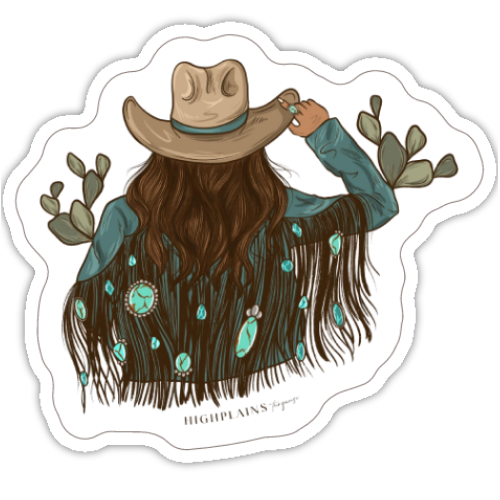 Dolly June Cowgirl Sticker