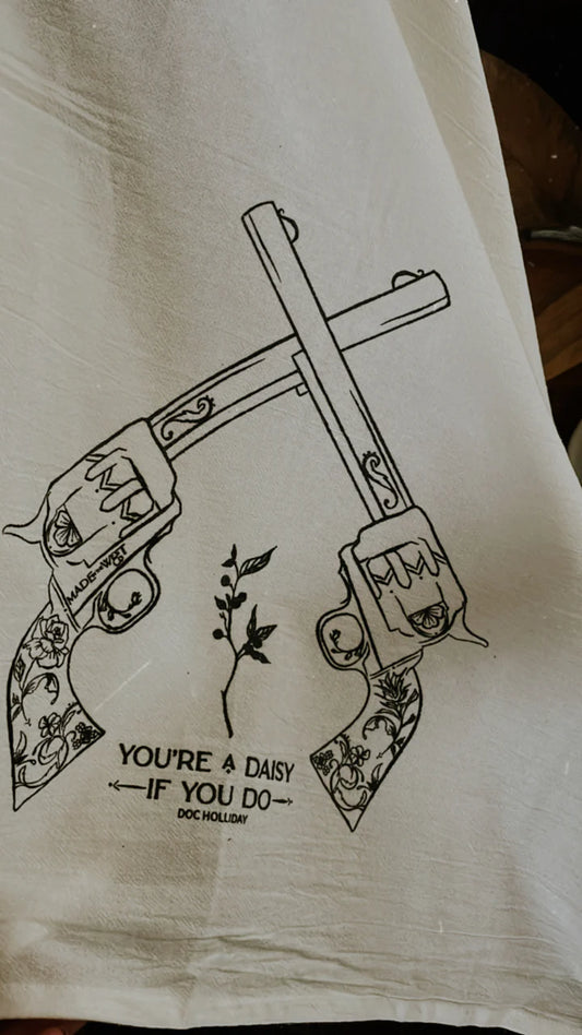 Double Pistol Tea Towel