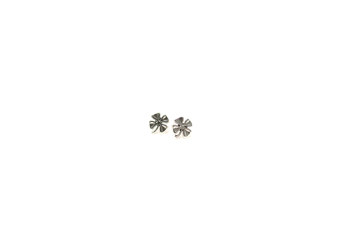 Sterling Silver Four Leaf Clover Earrings