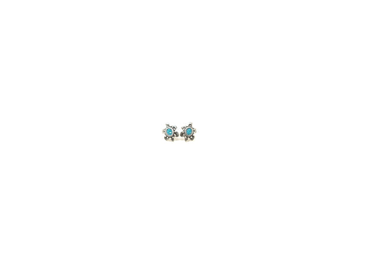 Turquoise Chip Inlay Turtle Earrings