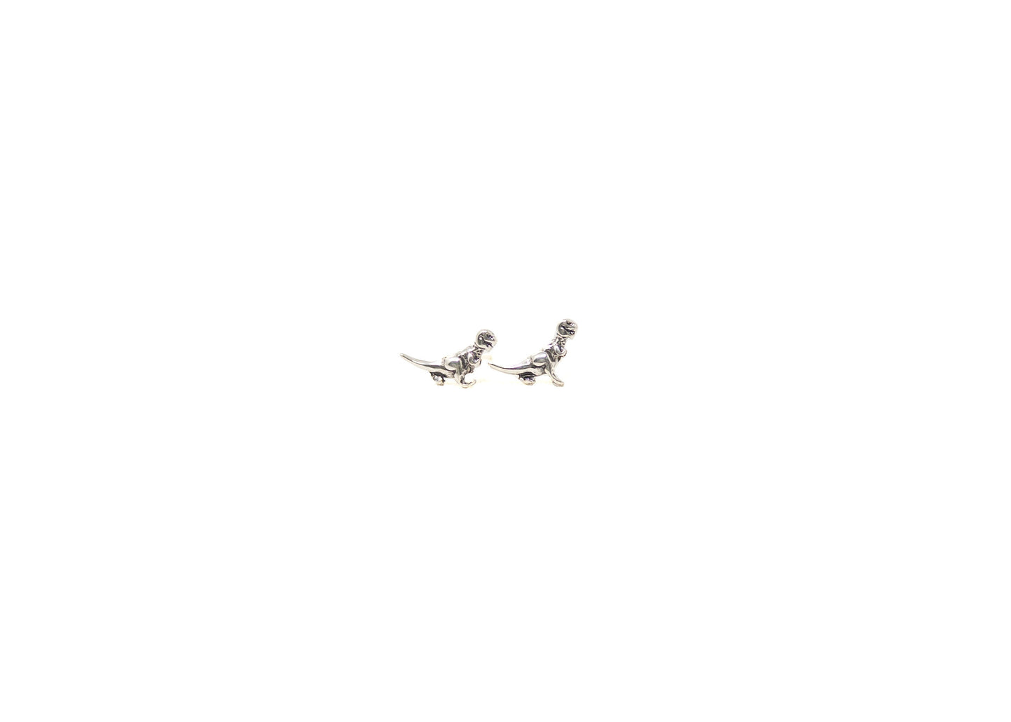 Sterling Silver Tyrannosaurus Rex Earrings