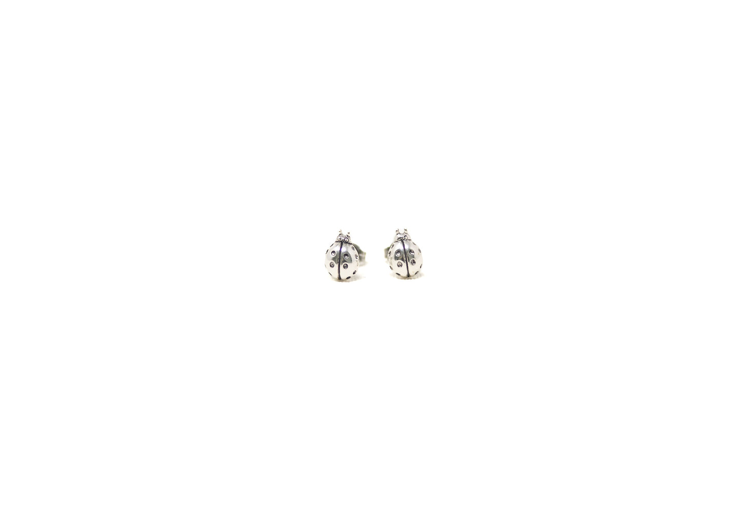 Sterling Silver Ladybug Earrings