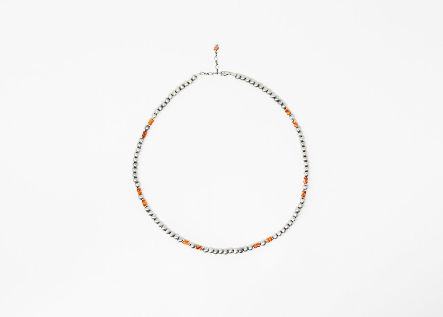 Satin Finish Sterling Silver Spiny Oyster Necklace