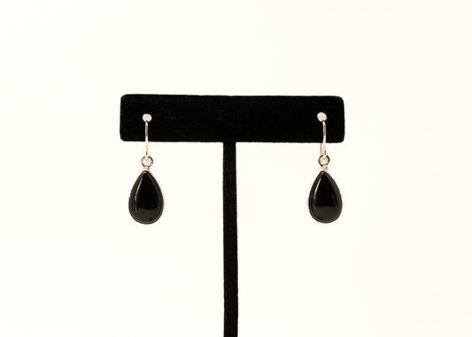 Black Onyx Teardrop Earrings