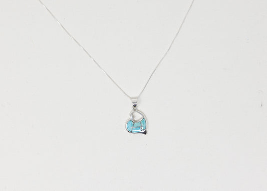 Turquoise Inlay Heart Necklace