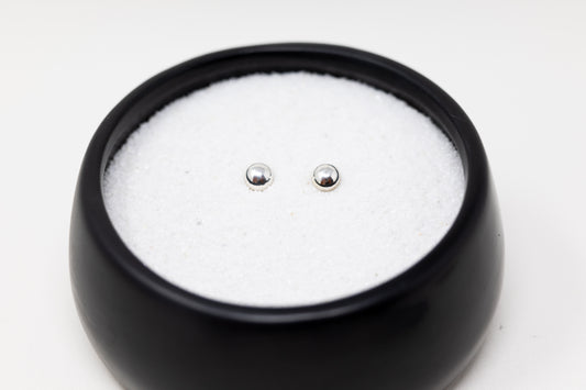 10mm Sterling Silver Half Round Earrings