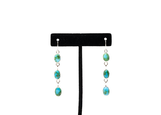 Sonoran Gold Turquoise Triple Stone Earrings