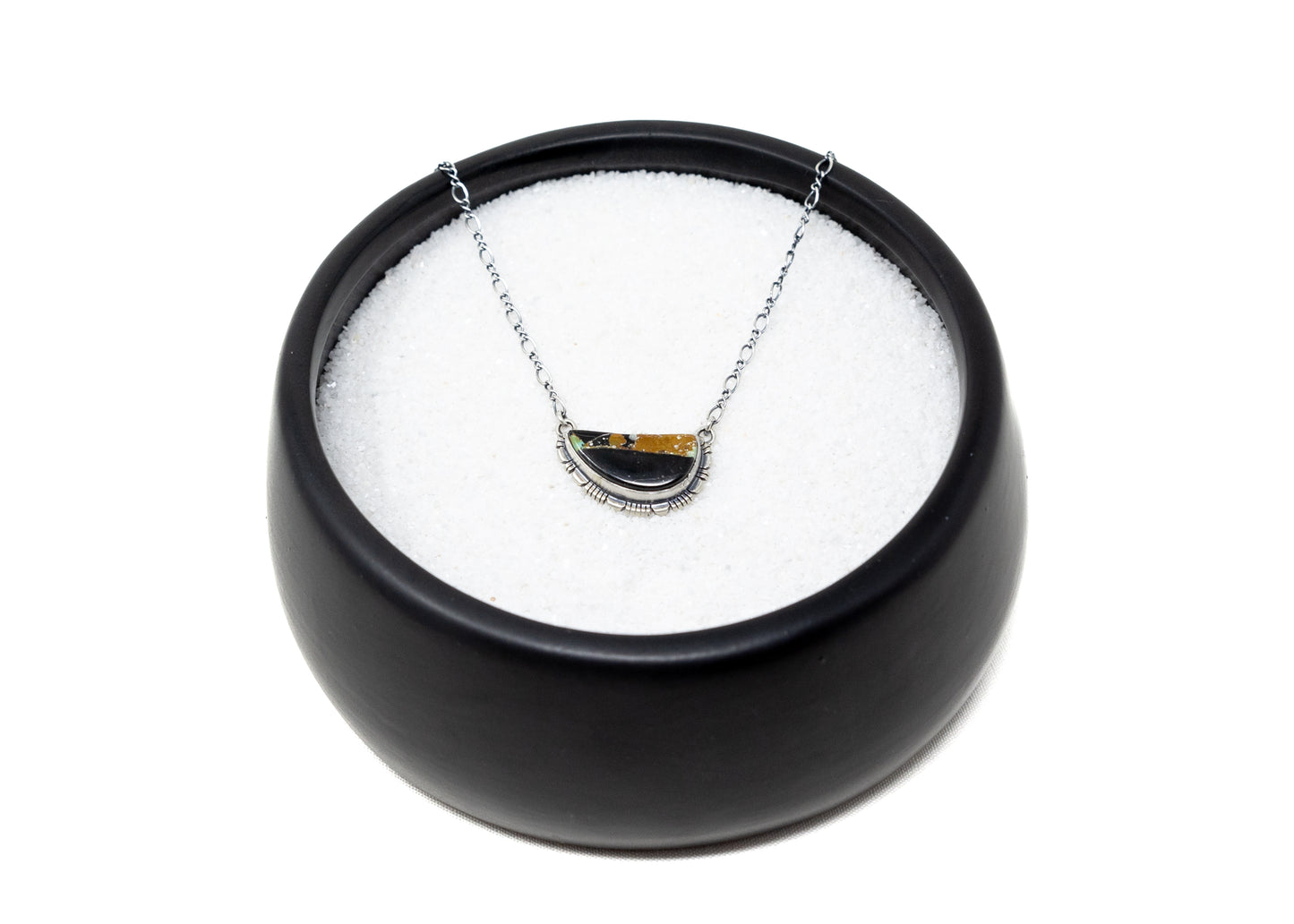 Blackjack Turquoise Half Moon Necklace