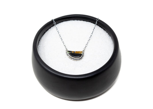 Blackjack Turquoise Half Moon Necklace