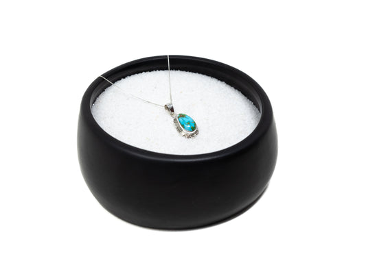 Large Stone Sonoran Gold Turquoise Teardrop Pendant Necklace