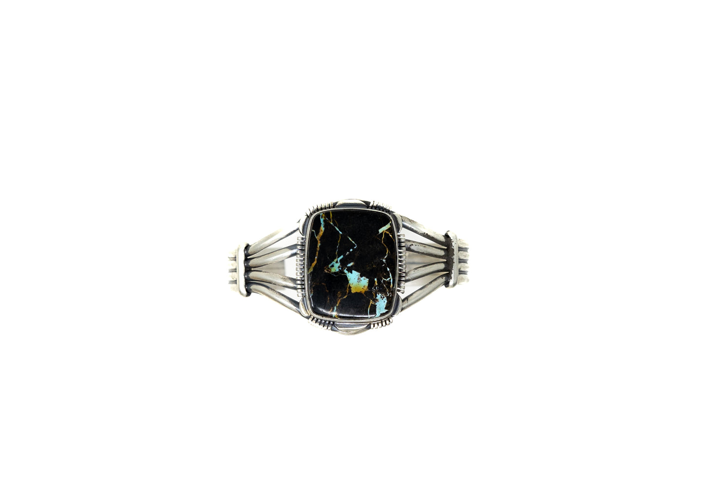 Large Stone Blackjack Turquoise Cuff Bracelet
