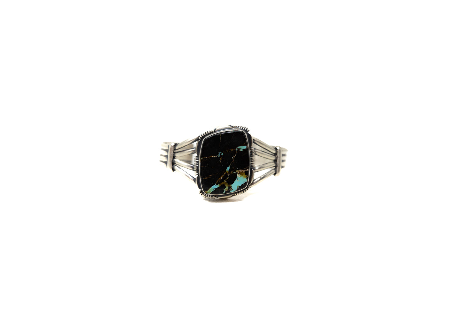 Large Stone Blackjack Turquoise Cuff Bracelet