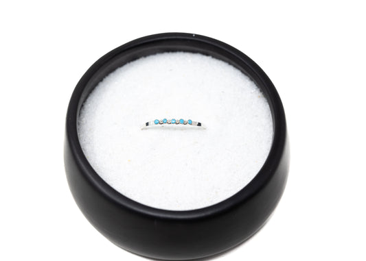 5-Stone Kingman Turquoise Baby Cuff