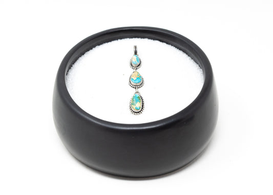 Sonoran Mountain Turquoise Triple Stone Pendant