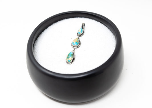 Sonoran Mountain Turquoise Triple Stone Pendant
