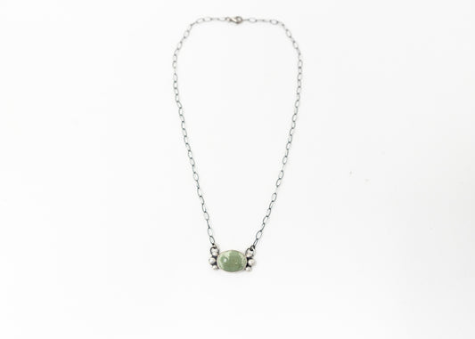 Sterling Dot Accent Sonoran Gold Turquoise Pendant Necklace