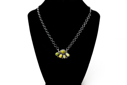 Sonoran Gold Turquoise Half Cluster Necklace