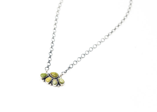 Sonoran Gold Turquoise Half Cluster Necklace