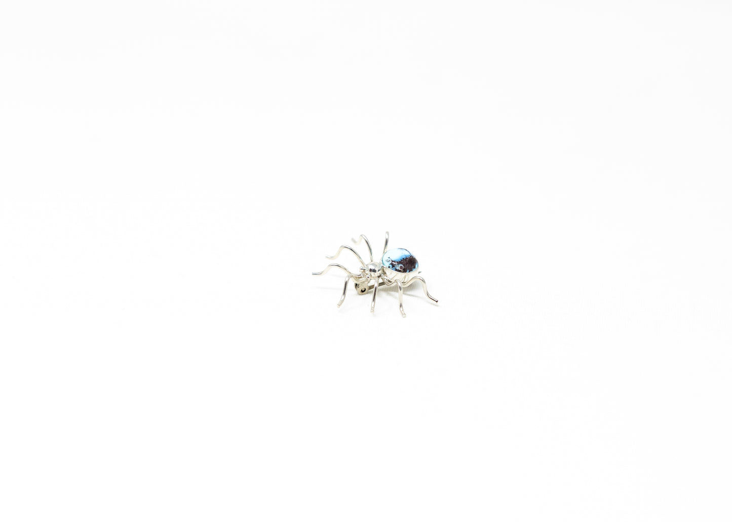 Golden Hills Turquoise Spider Pin