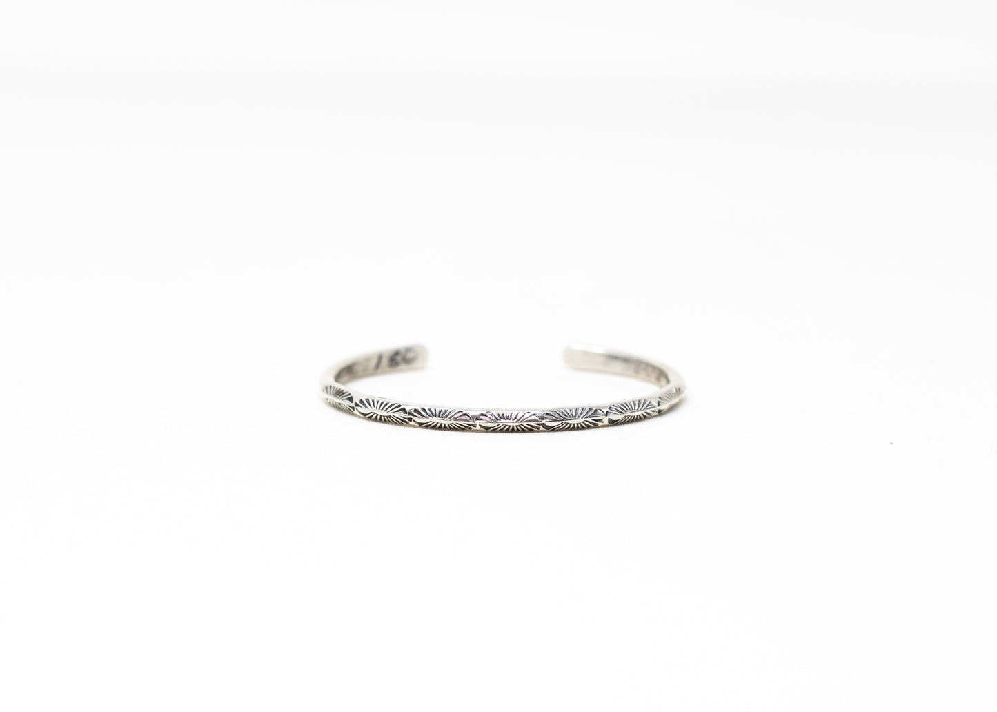 Heavy Gauge Stamped Sterling Cuff Bracelet