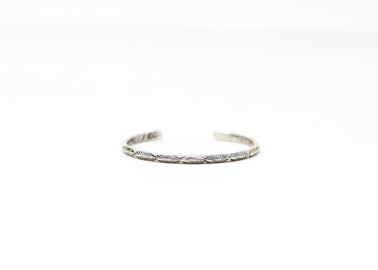 Heavy Gauge Stamped Sterling Cuff Bracelet