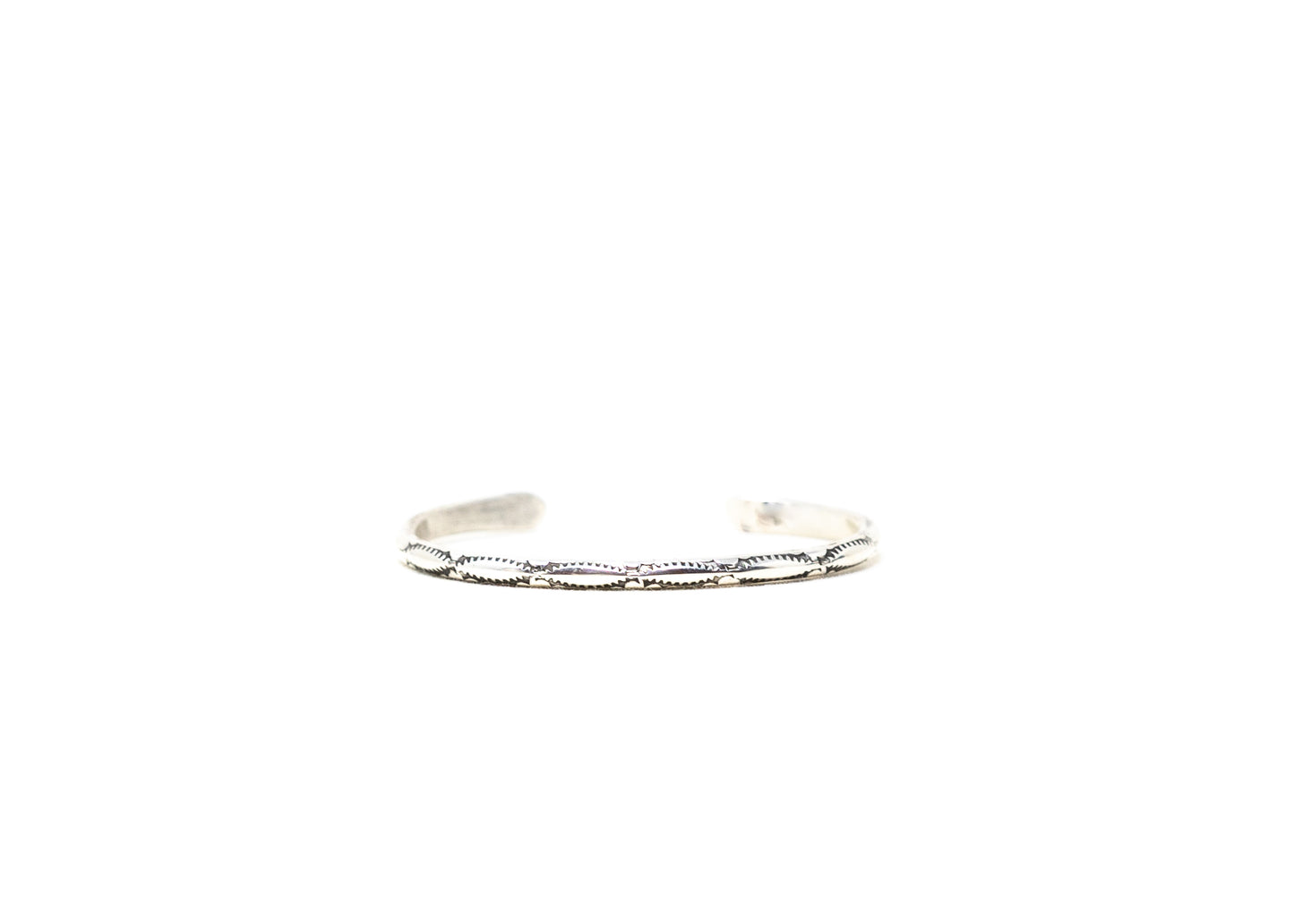 Heavy Gauge Stamped Sterling Cuff Bracelet