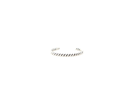 Sterling Silver Round Twist Wire Cuff Bracelet