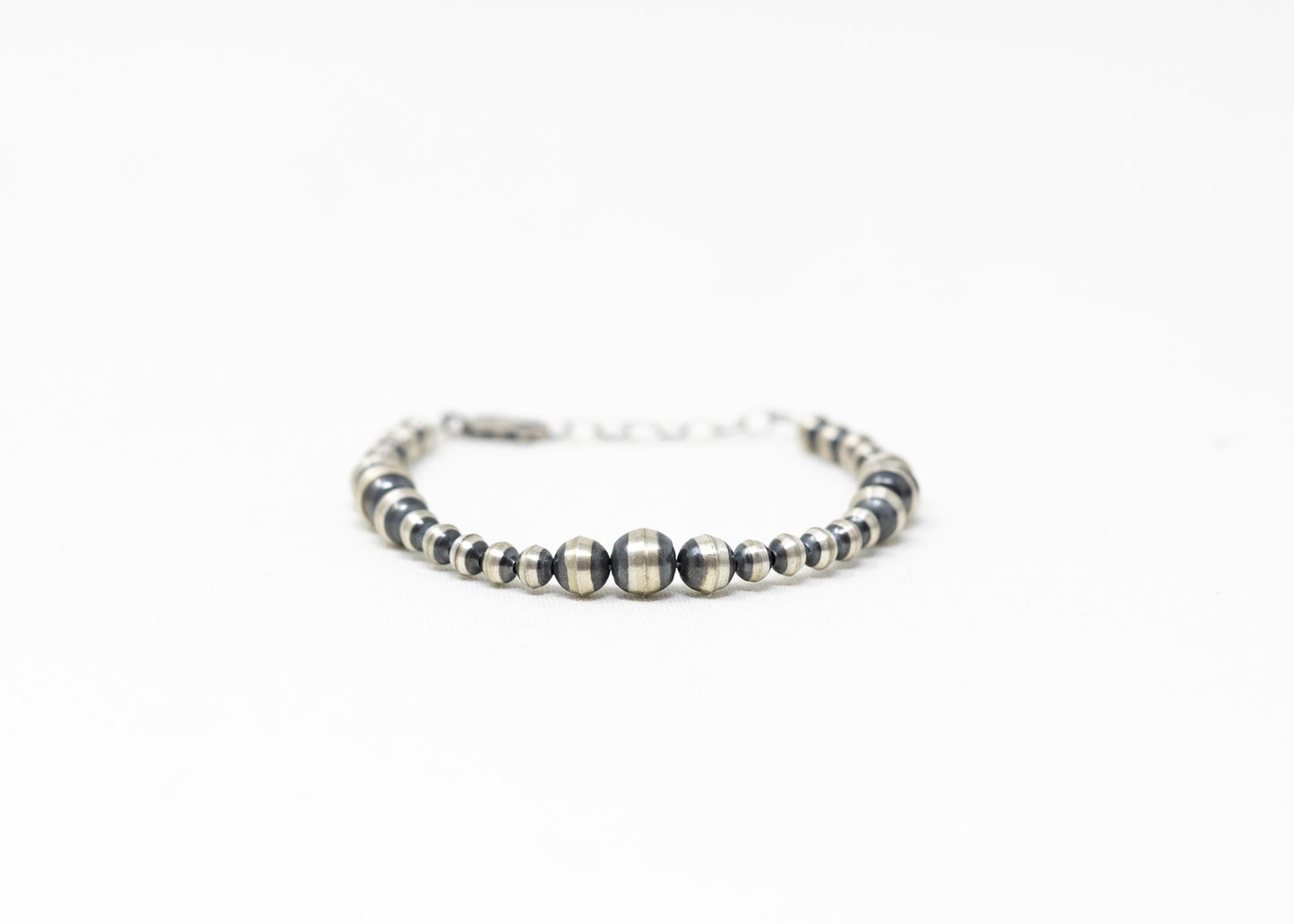 Sterling Silver Oxy Multi Bead Bracelet