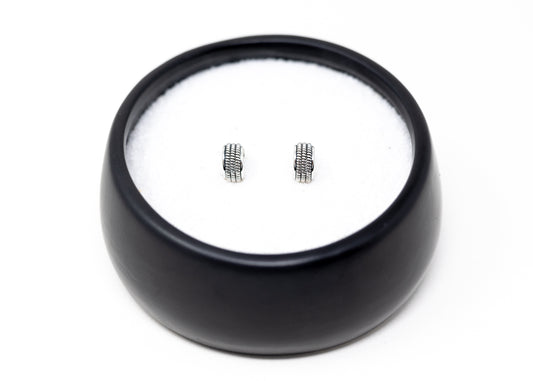 Sterling Silver Triple Row Half Hoops