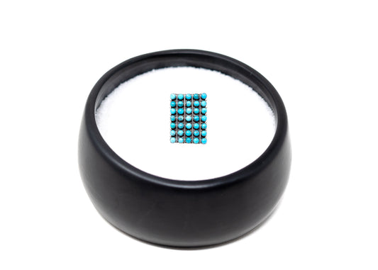 Zuni Kingman Turquoise Snake Eye Ring