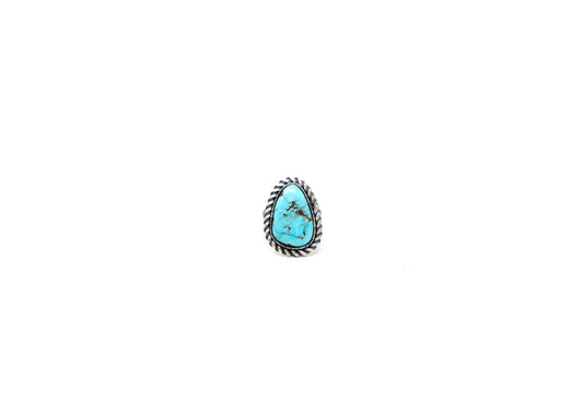 Large Kingman Turquoise Rope Border Ring