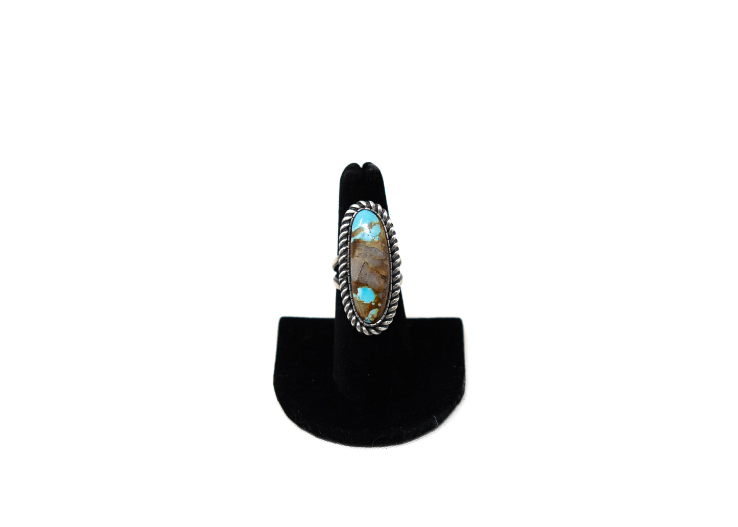 Large Oval Royston Turquoise Rope Ring