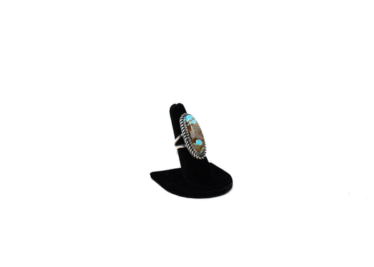 Large Oval Royston Turquoise Rope Ring