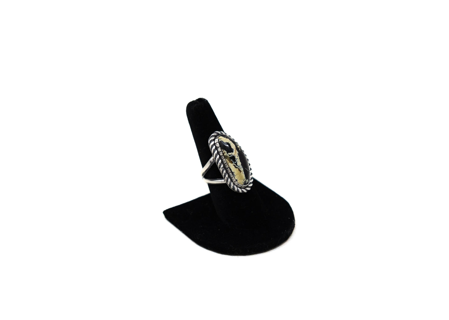 Large Stone Peanut Wood Jasper Rope Ring