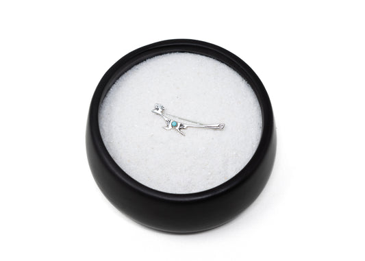 Sterling Silver Turquoise Roadrunner Pin