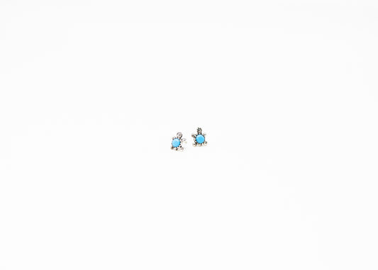 Mini Turquoise Turtle Earrings