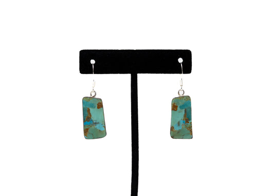 Kewa Turquoise Sterling Slab Earrings