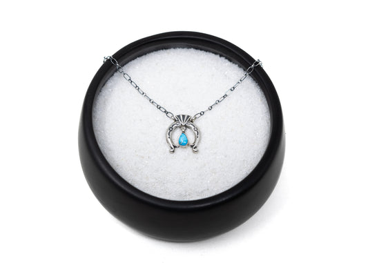 Mini Sandcast Kingman Turquoise Naja Necklace