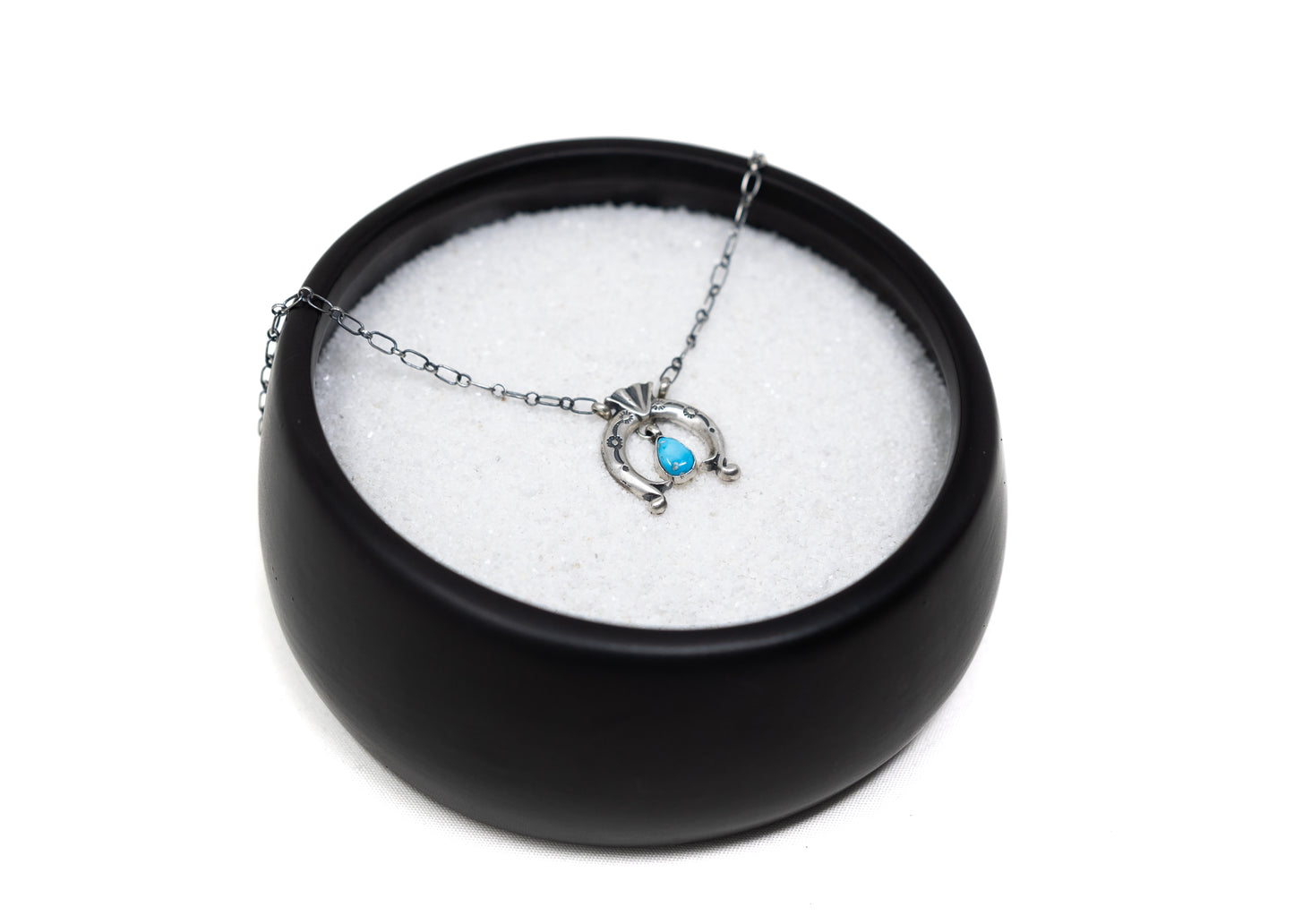 Mini Sandcast Kingman Turquoise Naja Necklace