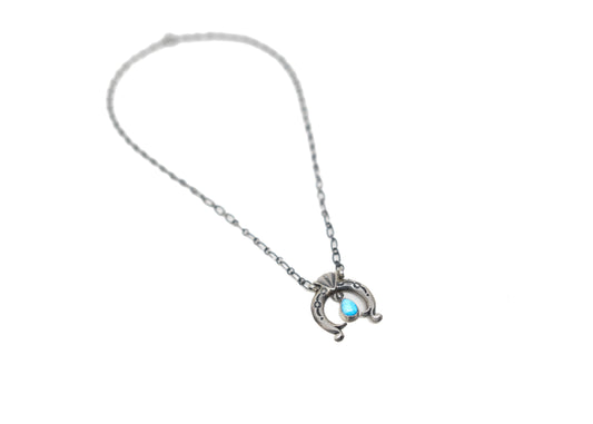 Mini Sandcast Kingman Turquoise Naja Necklace