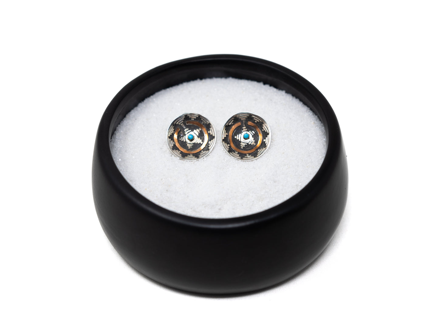 Navajo Wedding Basket Earrings
