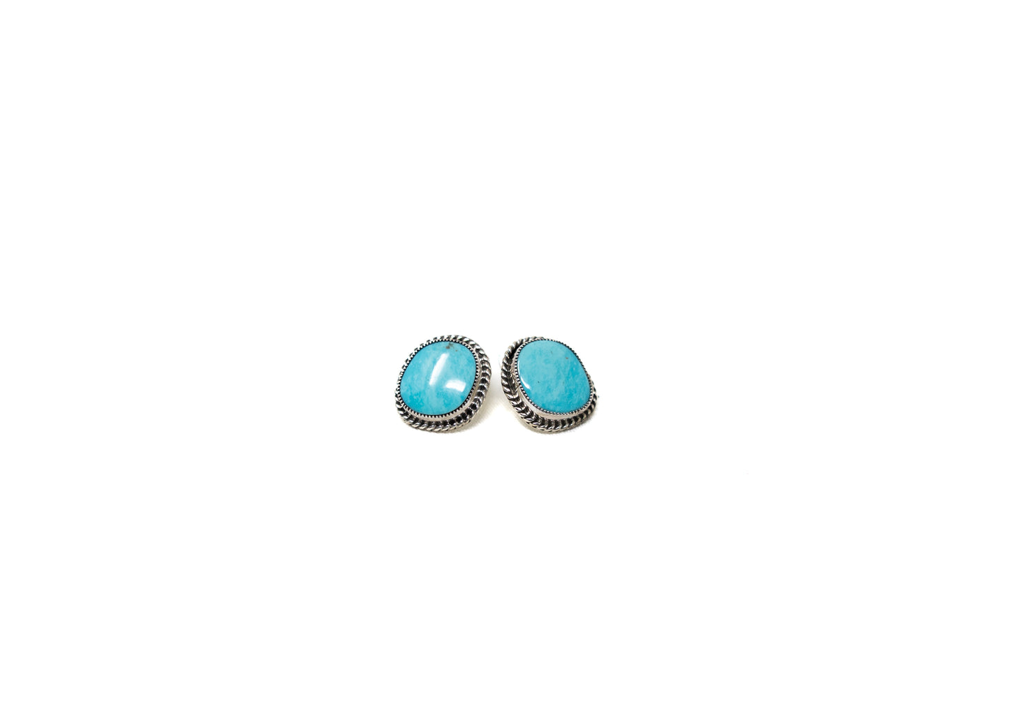 Freeform Cloud Mountain Turquoise Earrings