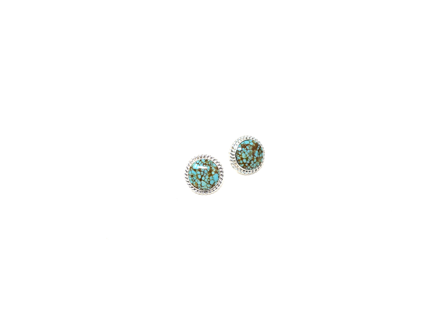 #8 Turquoise Round Stone Earrings