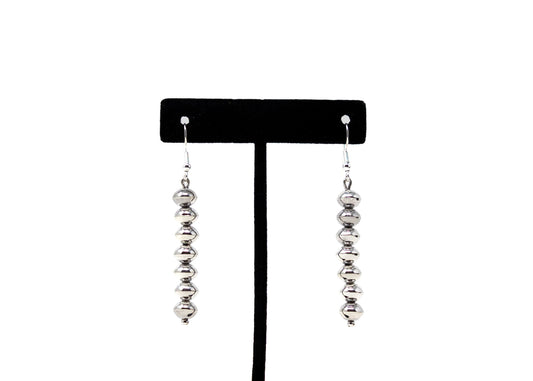 8mm Handmade High Shine Sterling Saucer Bead Earrings