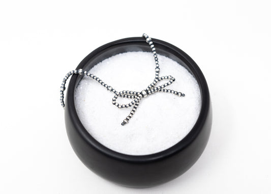 Classic Sterling Silver Bowtie Necklace