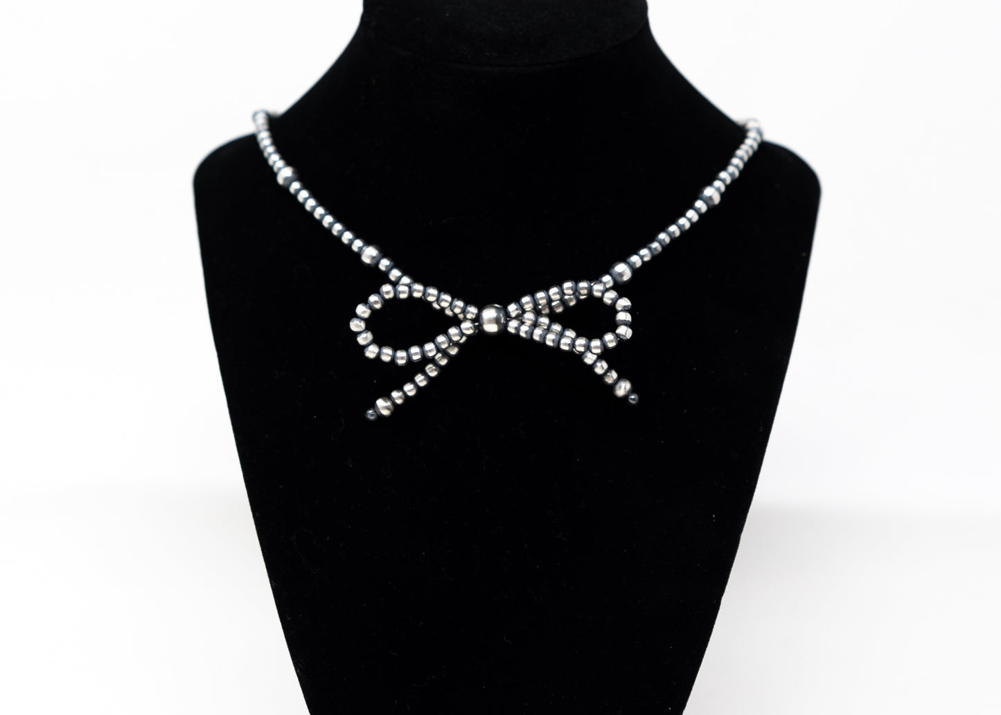 Classic Sterling Silver Bowtie Necklace