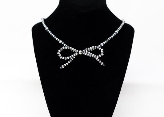 Classic Sterling Silver Bowtie Necklace