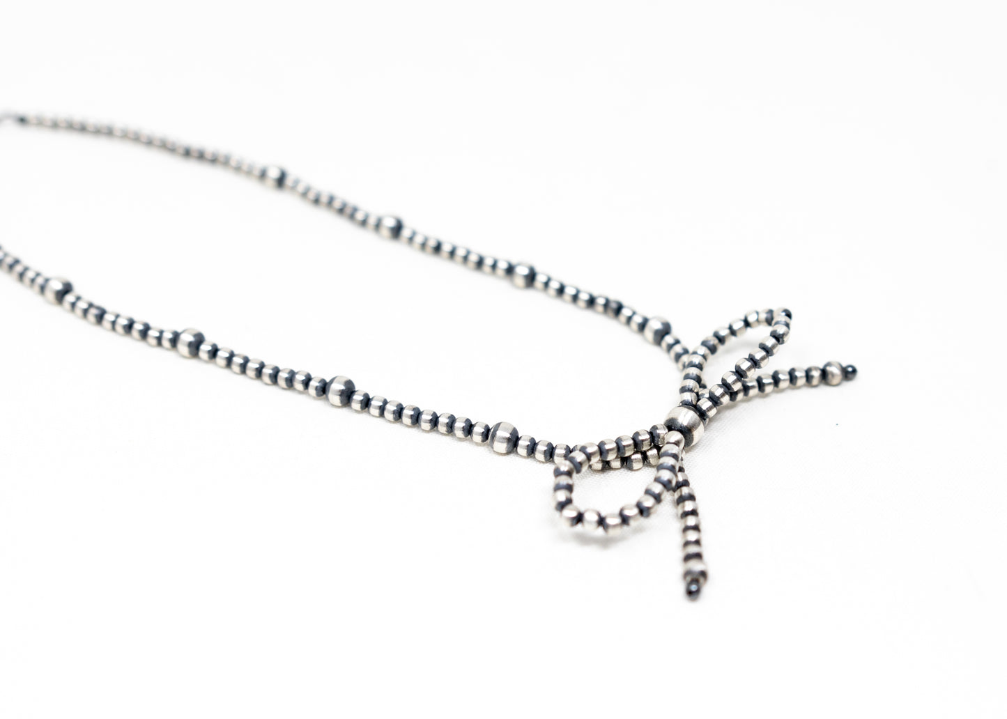 Classic Sterling Silver Bowtie Necklace