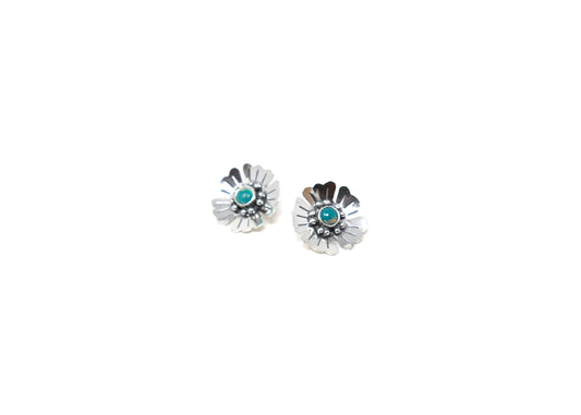 Sterling Turquoise Desert Daisy Earrings