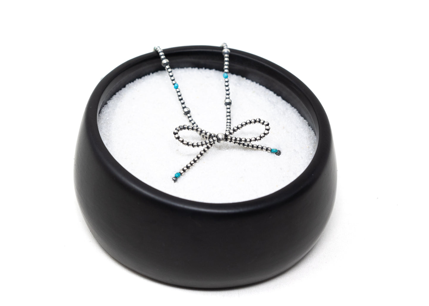 Sterling Silver and Turquoise Bowtie Necklace